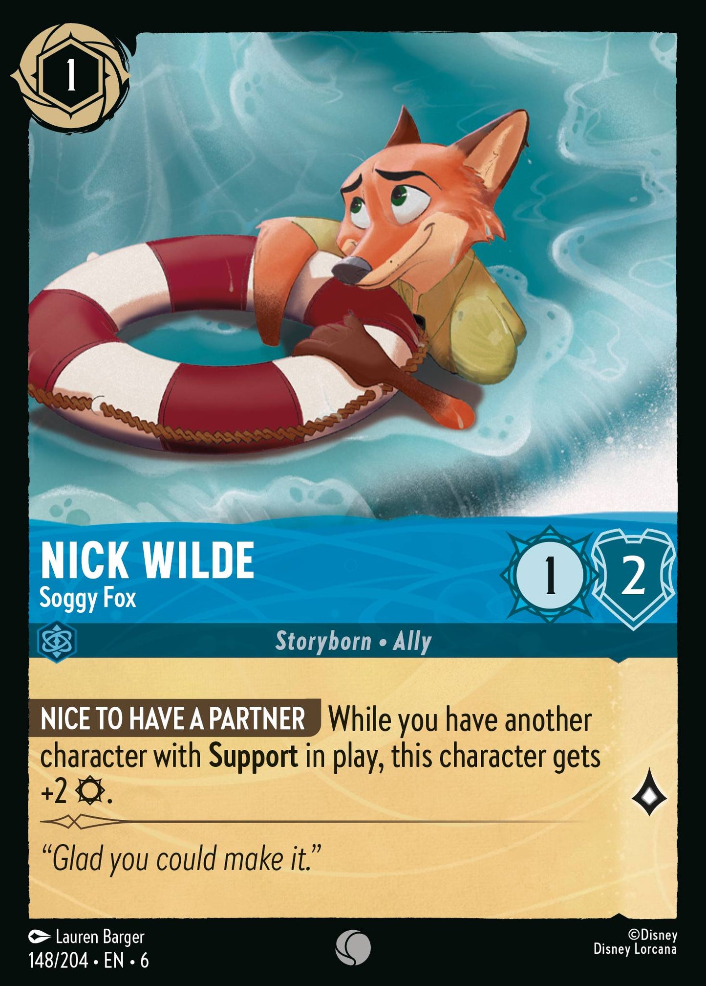 Nick Wilde - Soggy Fox - Foil