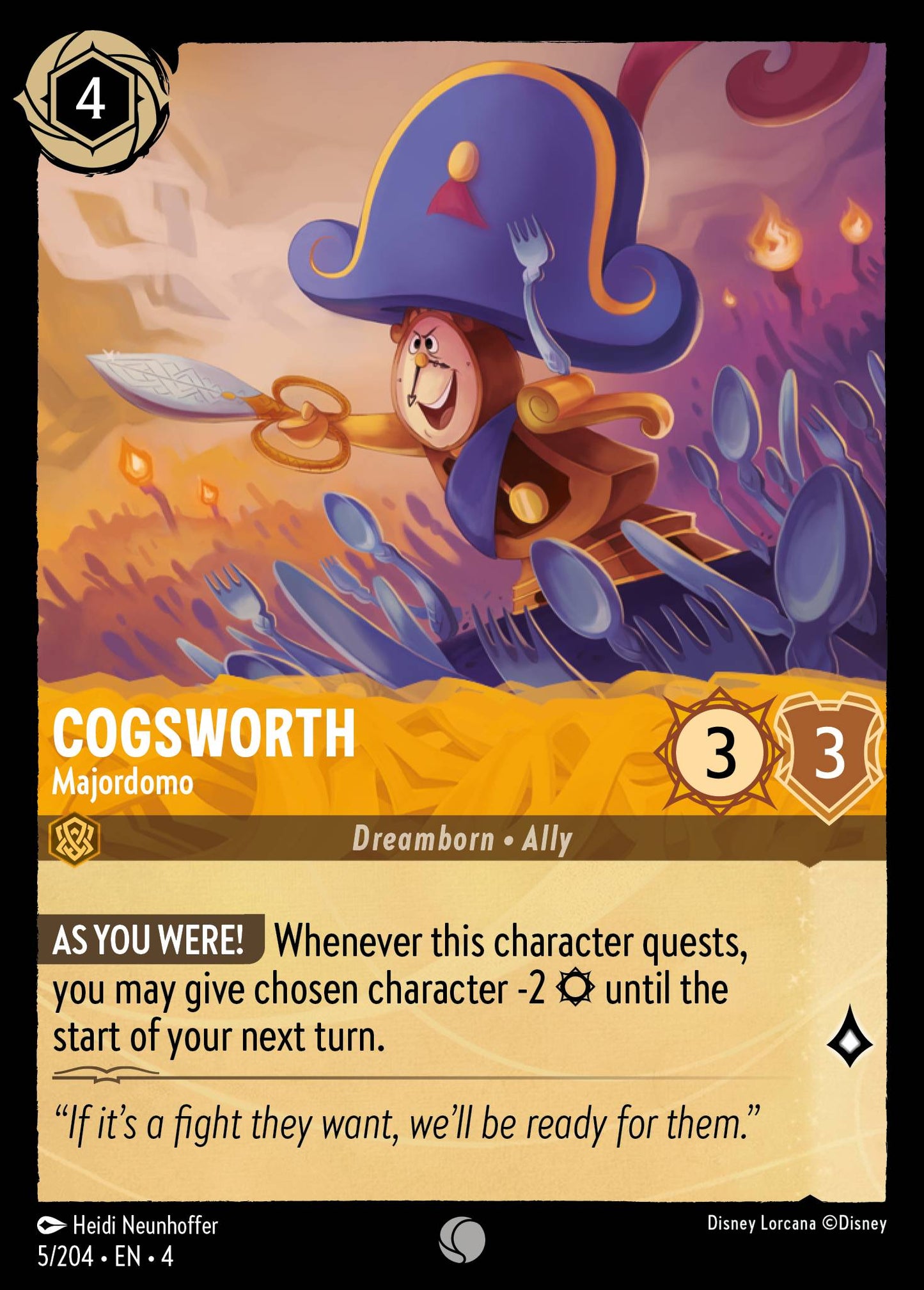 Cogsworth - Majordomo - Foil