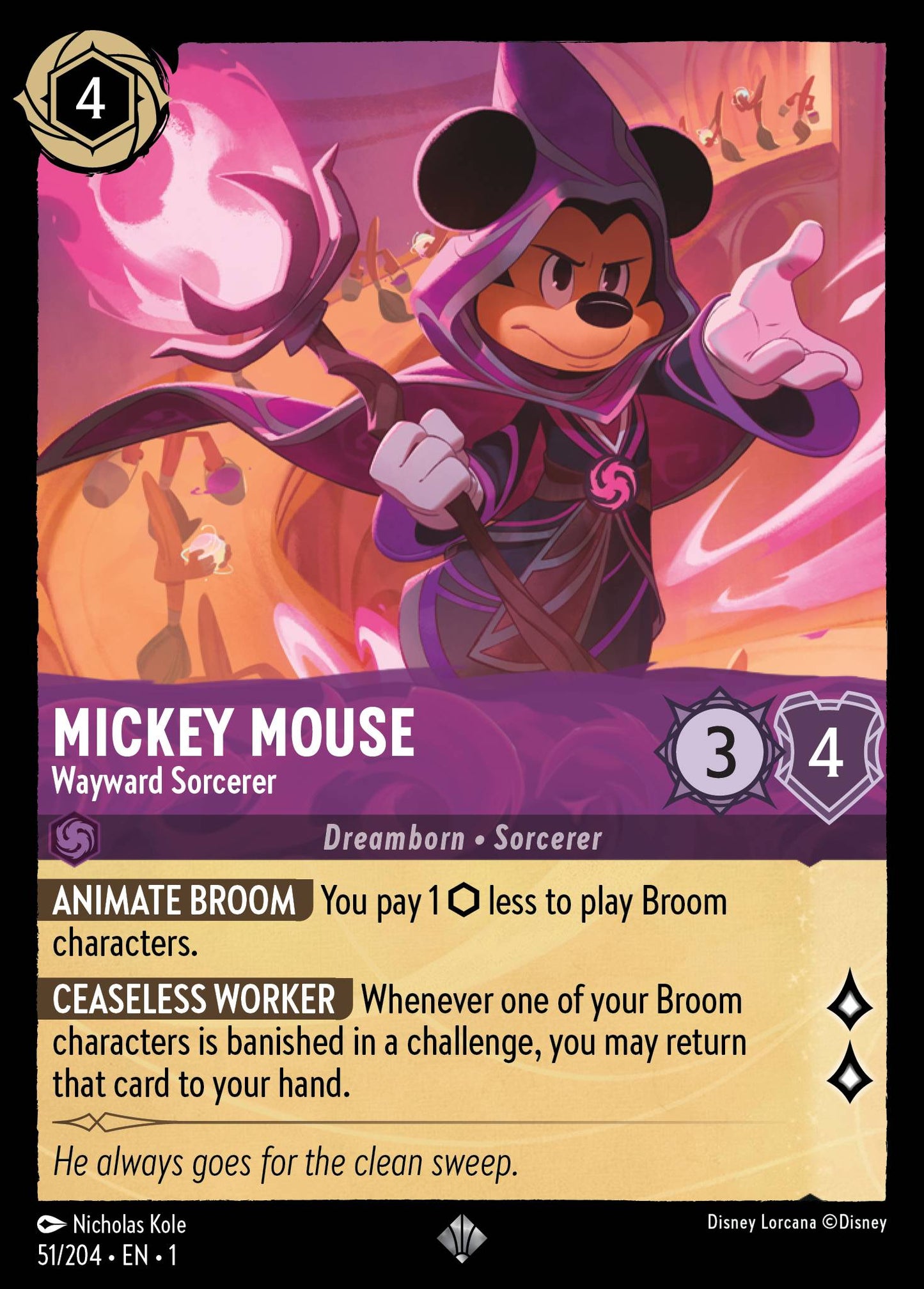 Mickey Mouse - Wayward Sorcerer - Foil