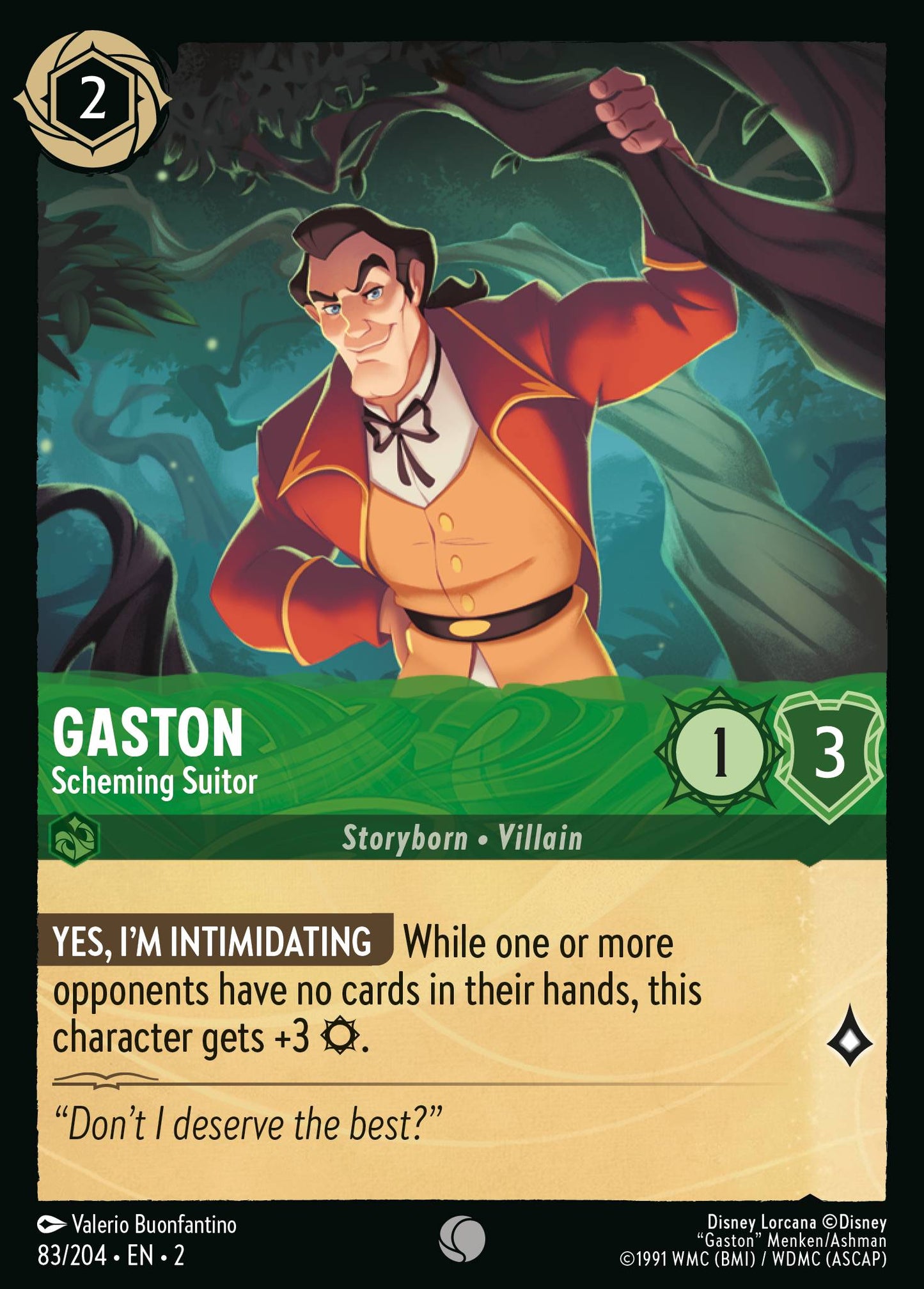 Gaston - Scheming Suitor - Foil