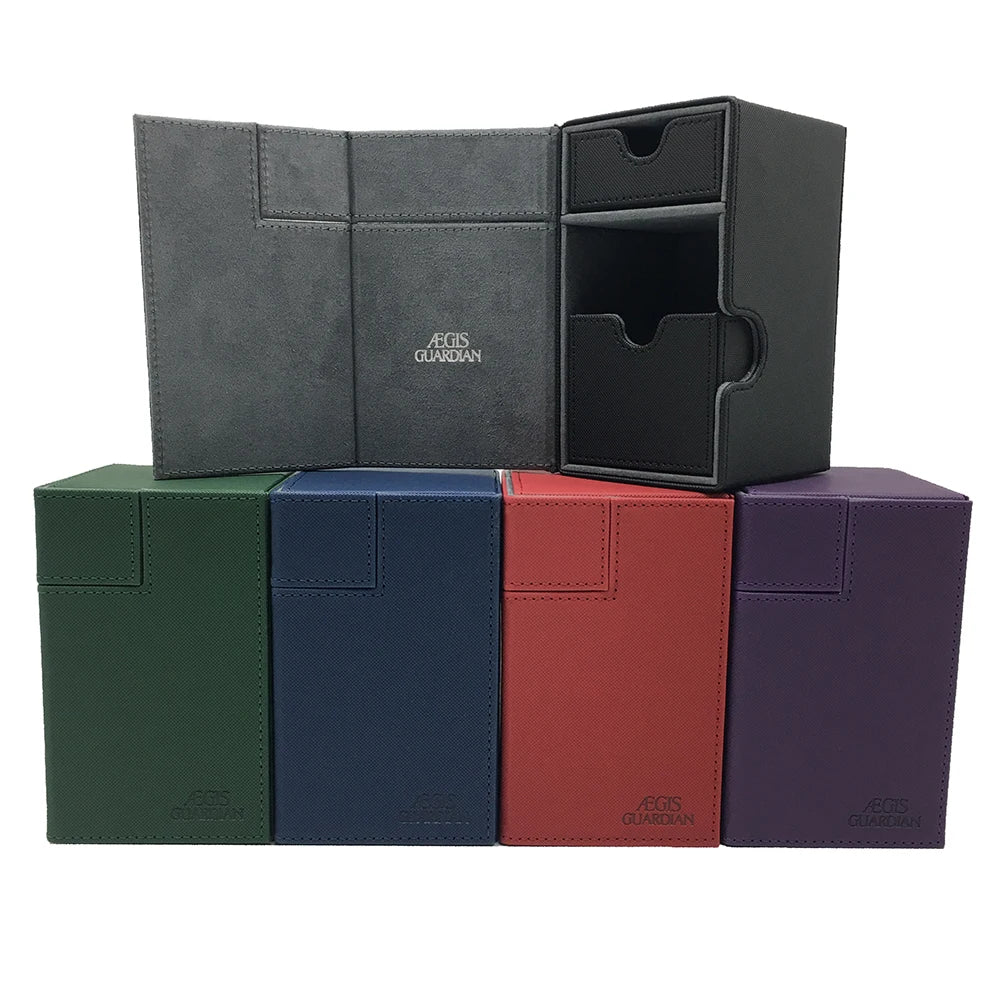 AEGIS GUARDIAN Premium Top Loading Deck Box 100+ with Dice holder
