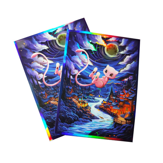60Pcs Holographic Mew Card Sleeves 66x91mm