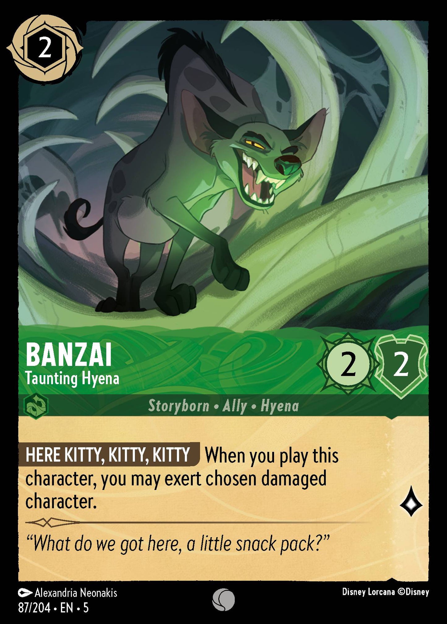 Banzai - Taunting Hyena - Foil